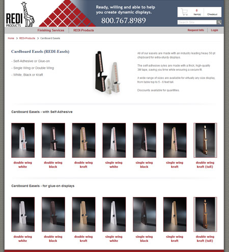 Custom printing storefront postards product page